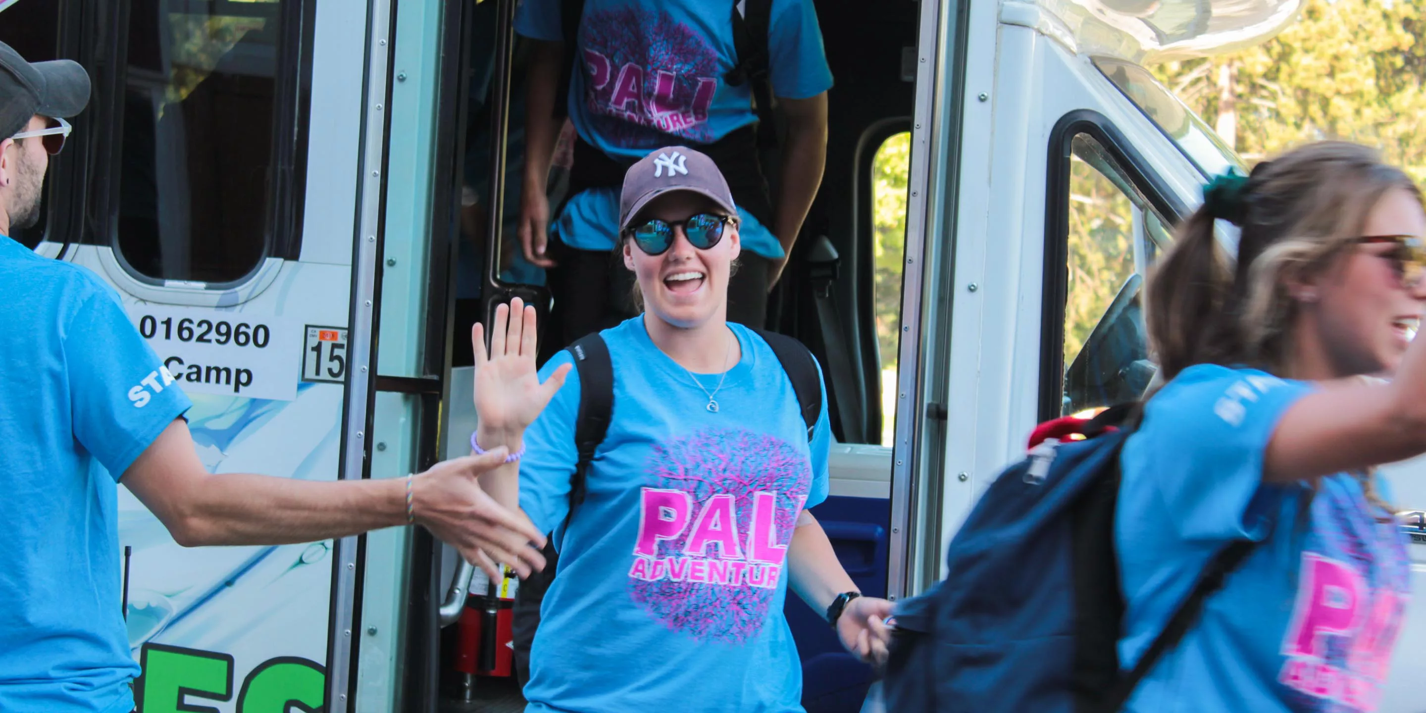 Pali staff getting of bus