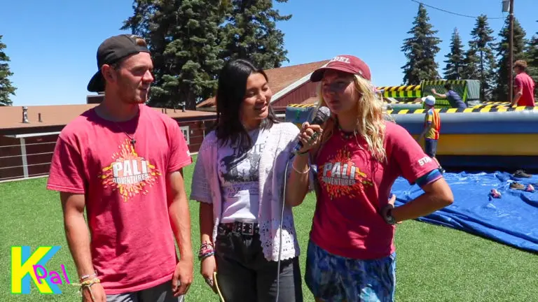 campers putting on a news broadcast