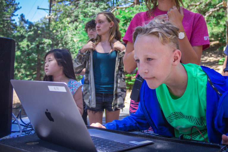 kids using dj equipment