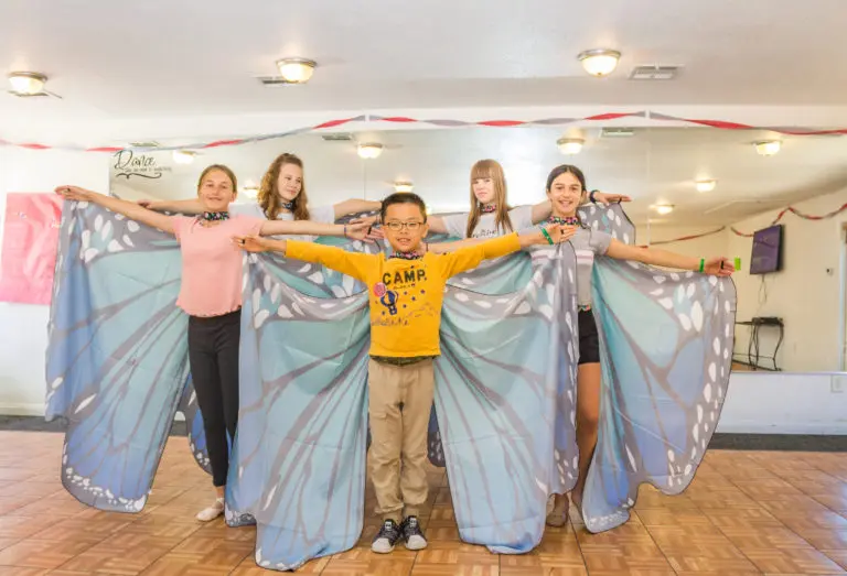 kids as butterflies in dance class
