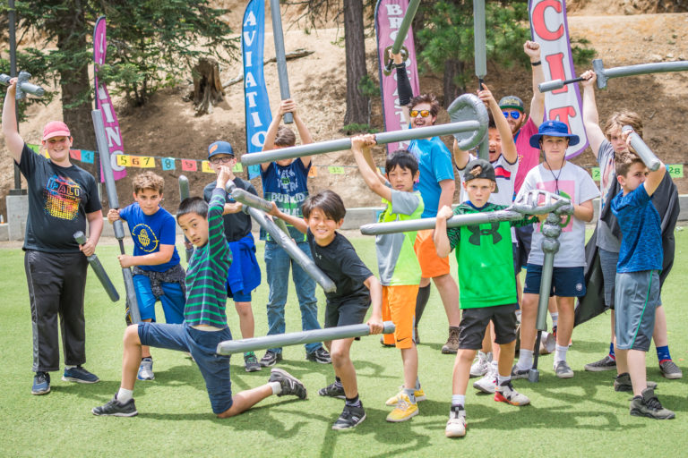 a group of LARPers posing for the camera