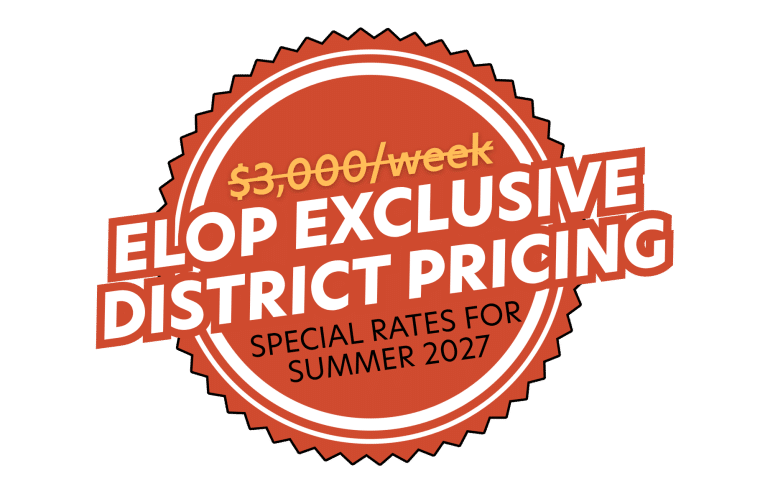 ELO-P exclusive district pricing - special rates for Summer 2027