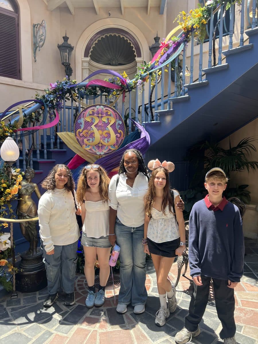Multi-week campers on a trip to Disneyland